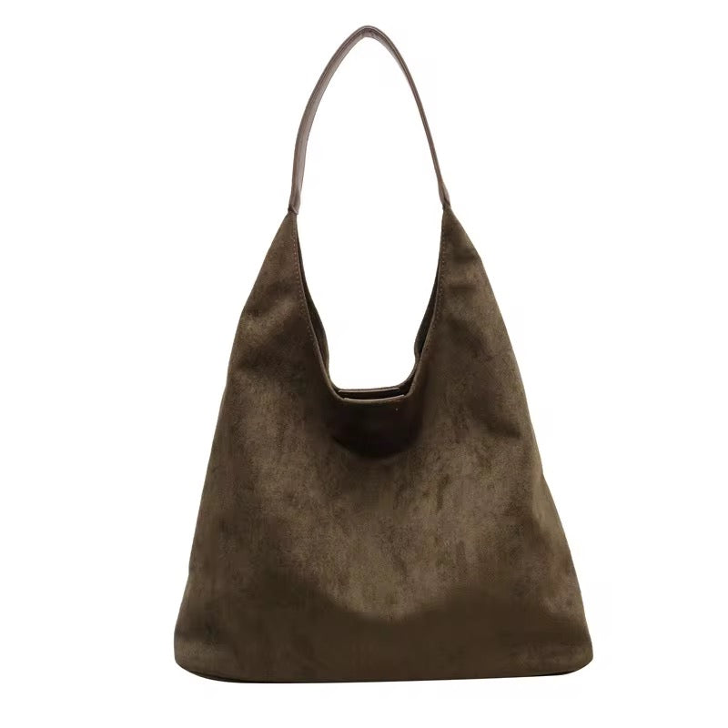 Suede Soft Slouch Hobo Bag