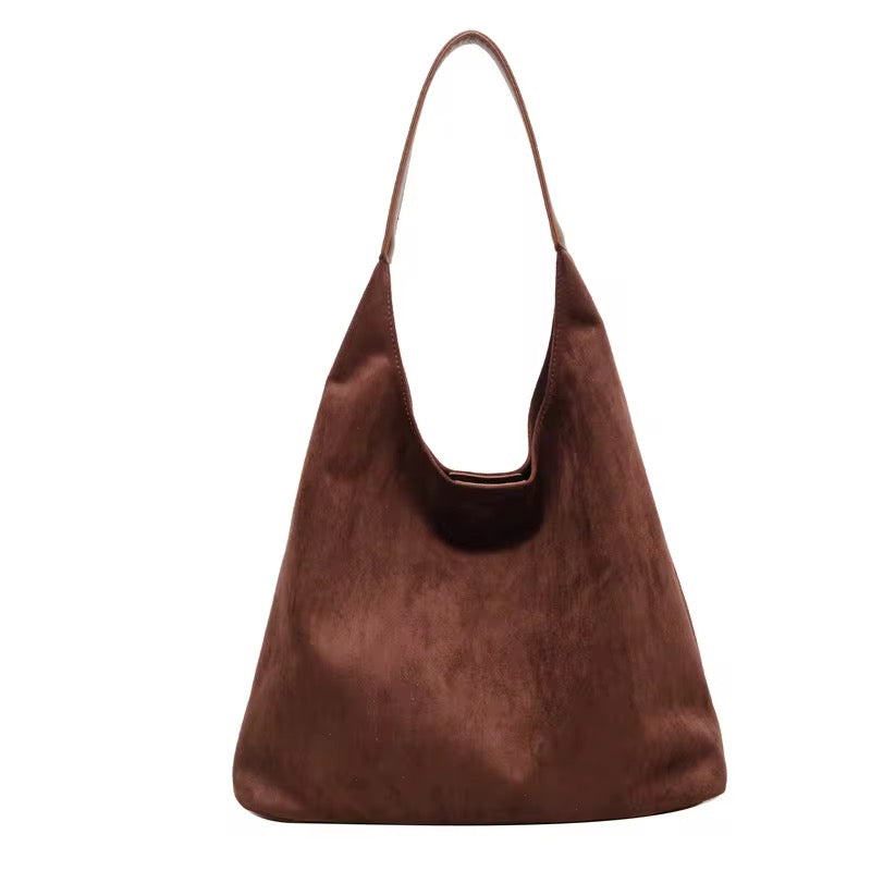 Suede Soft Slouch Hobo Bag