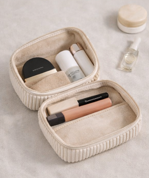 Small corduroy pouch