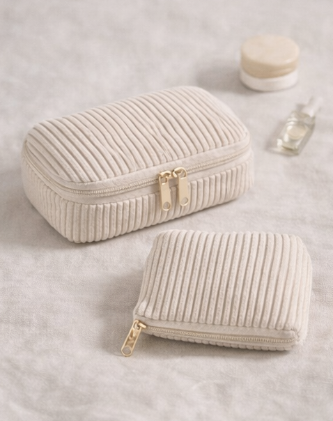 Small corduroy pouch