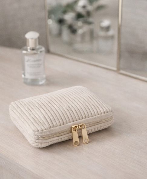 Small corduroy pouch
