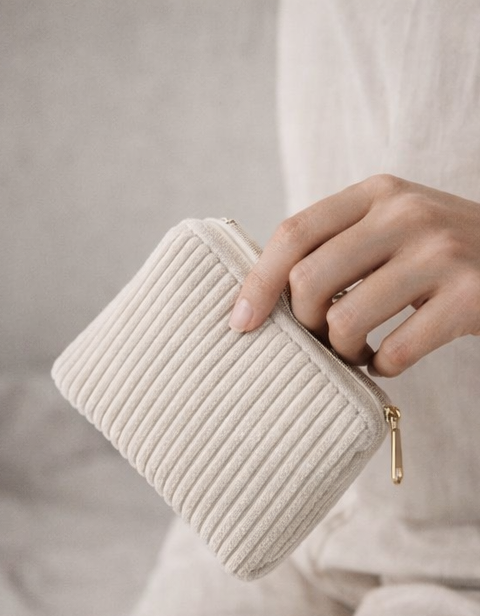 Small corduroy pouch